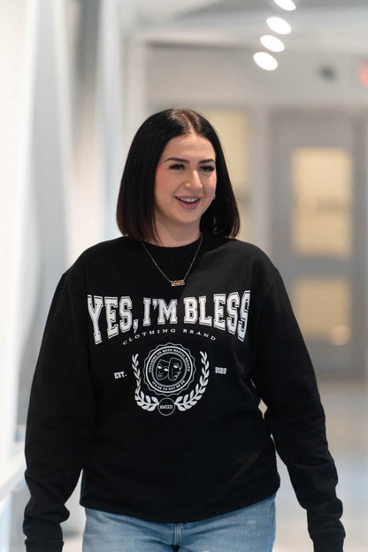 Black Midweight Staple Crewneck